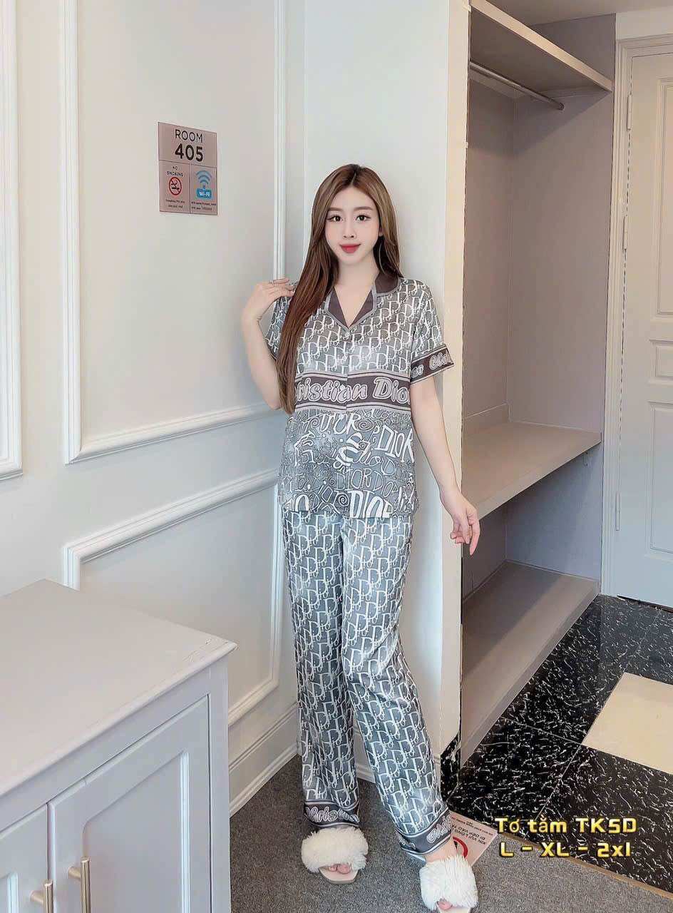 Đồ ngủ Pijama Lụa Tơ Tằm cao cấp - quần dài tay ngắn siêu mềm mượt