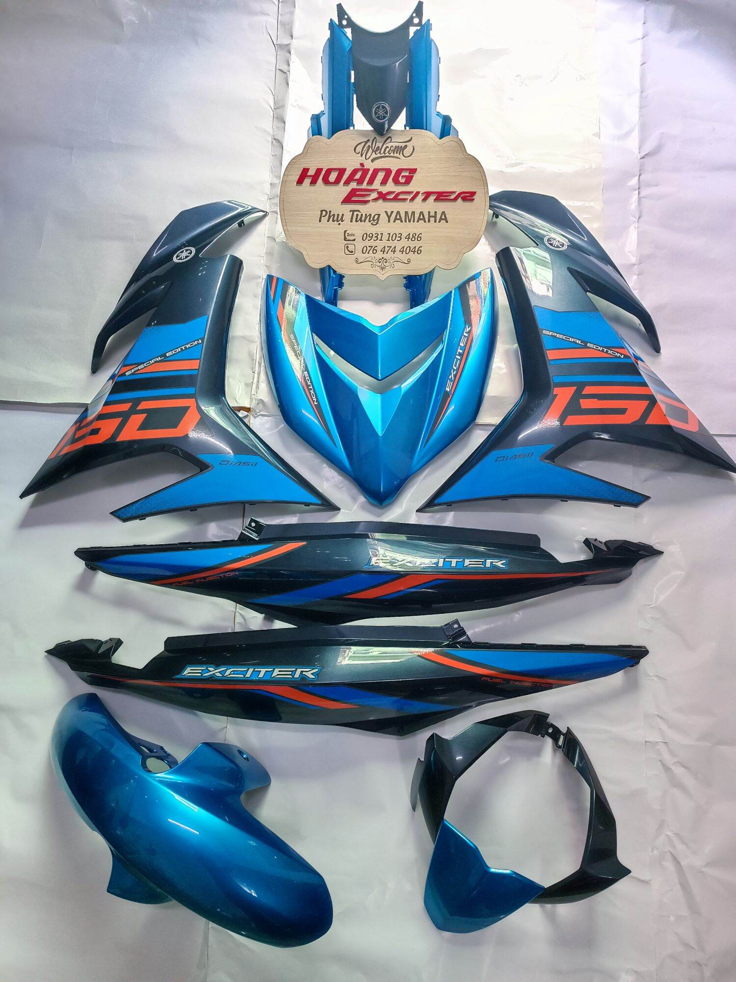 Dàn áo Exciter 150 màu Xanh 2021