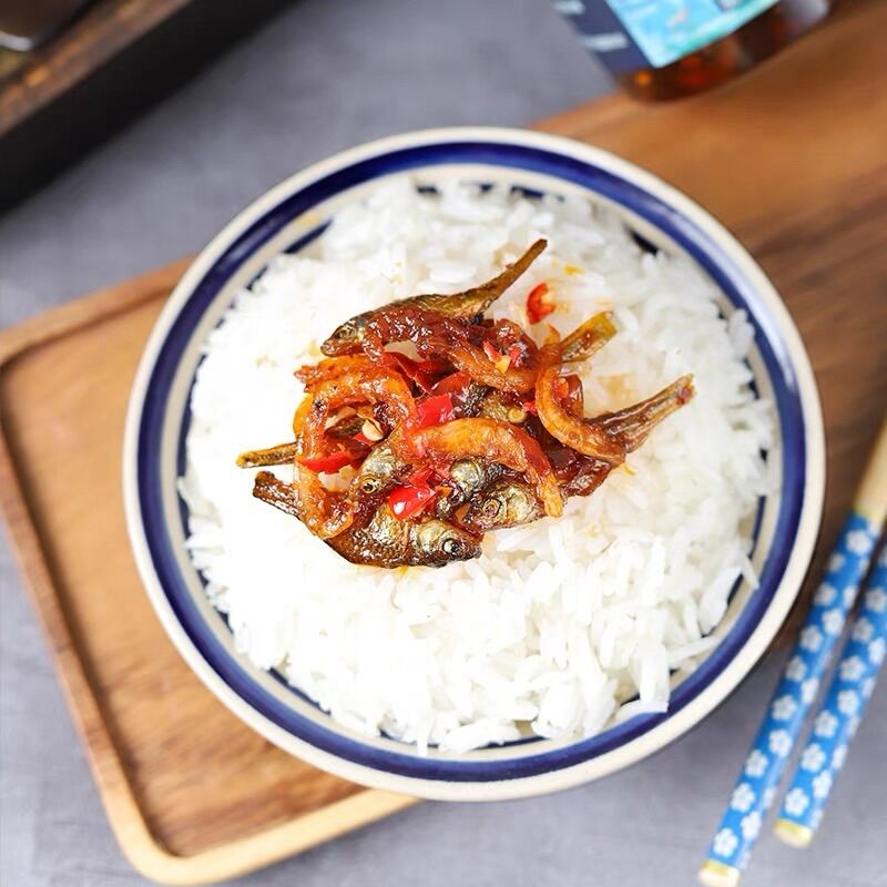 Món muối ruốc cá tép 280gr ăn liền 御澜集小鱼虾小虾米酱开味下饭菜湖南特产香辣小鱼仔鱼干即食瓶装