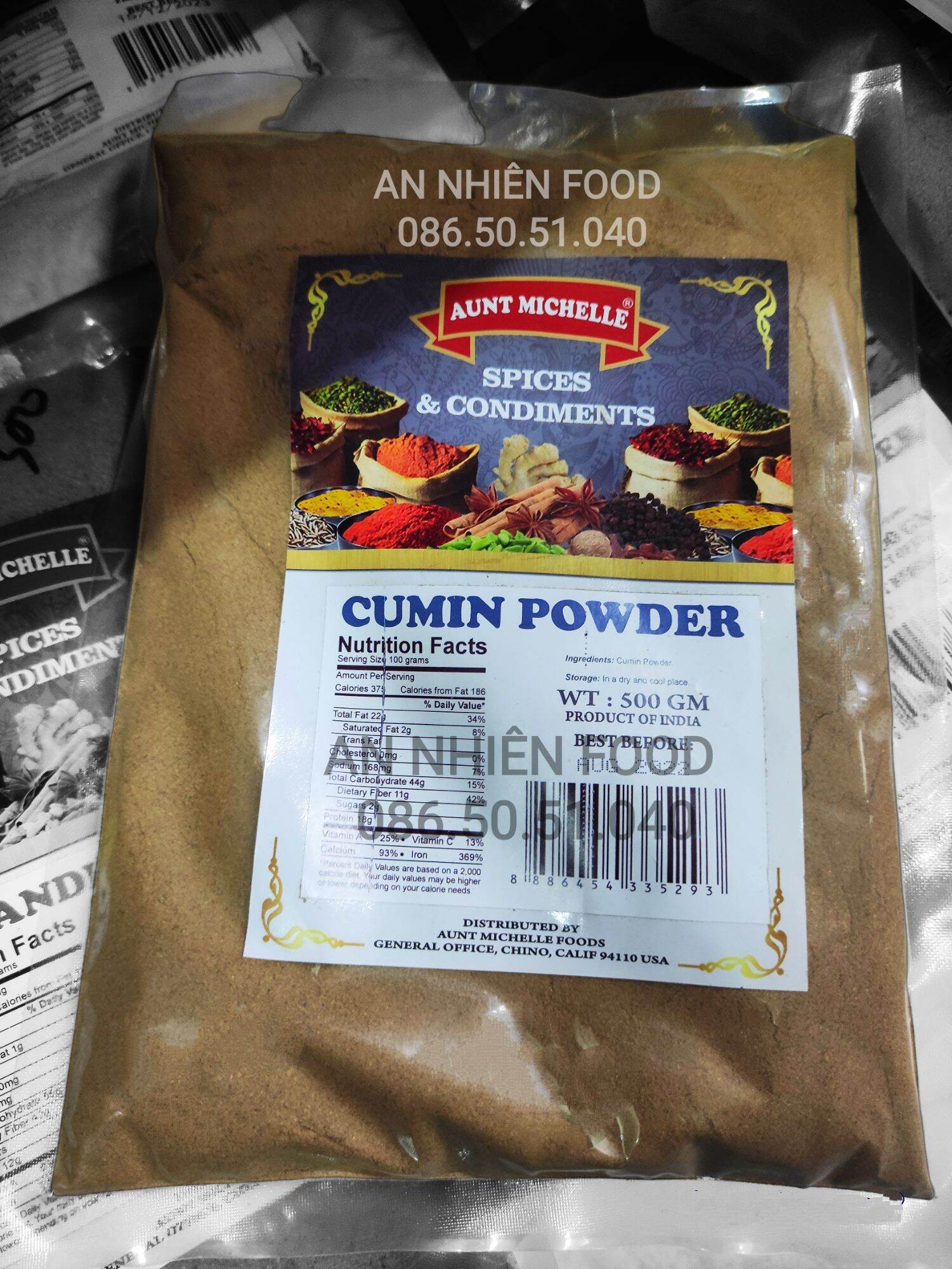 Cumin Powder Bột Gia Vị Aunt Michelle 500 Gram