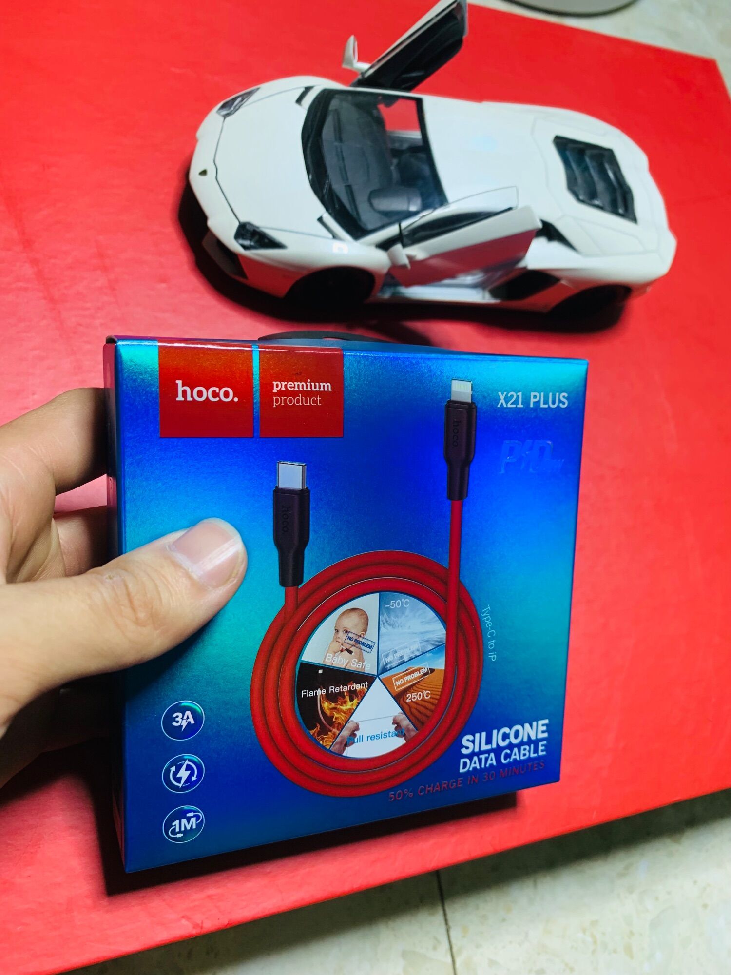 Cáp sạc nhanh Hoco 20w X21 plus IPhone