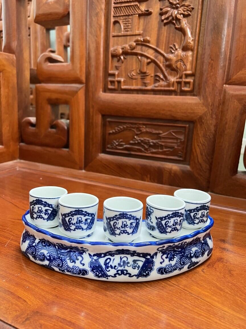 Kỷ 3 chén, 5 chén bát tràng đế to