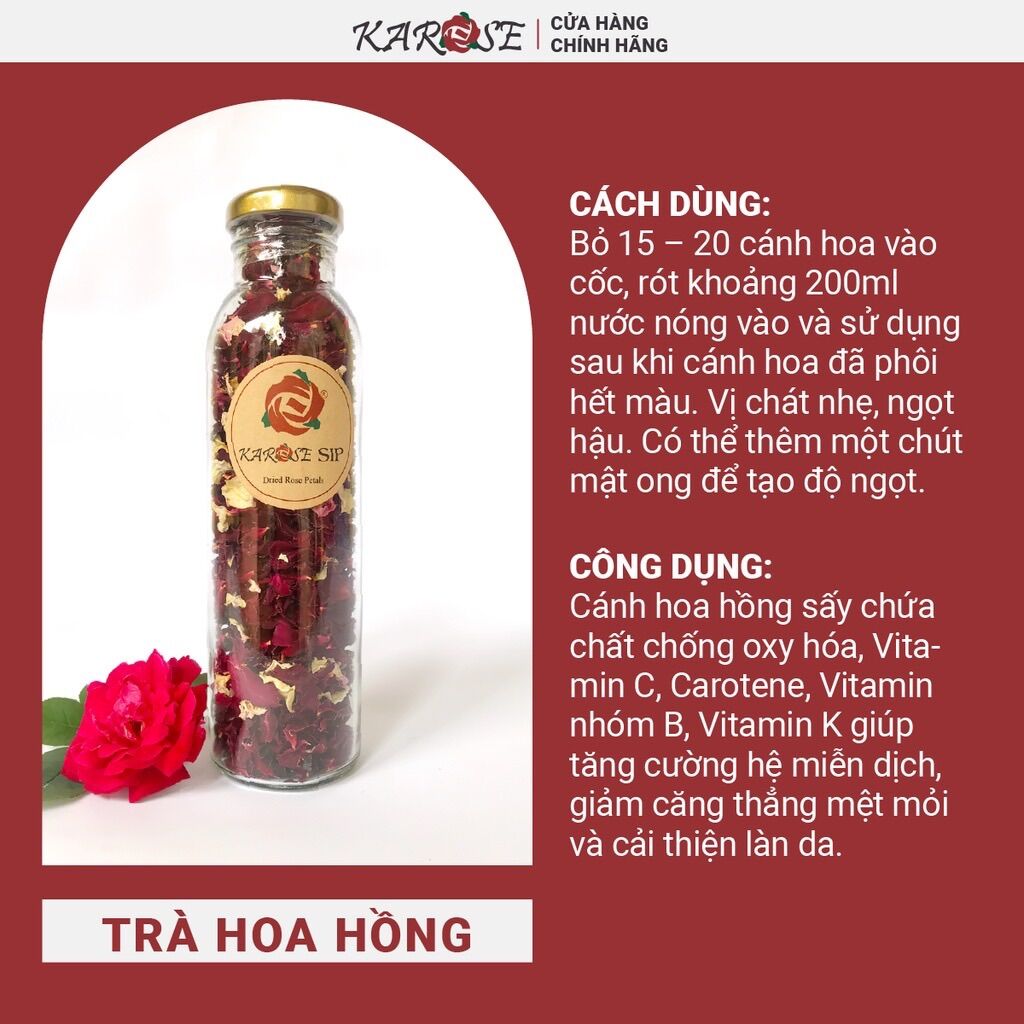 (DATE MỚI 15-16gr) Trà hoa hồng KAROSE SIP
