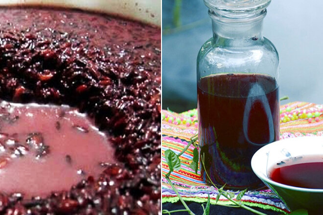 RƯỢU NẾP CẨM NGUYÊN CHẤT CHAI 1 LÍT