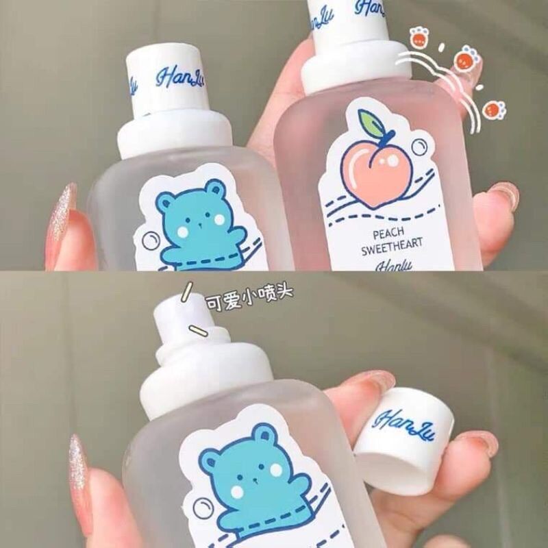 Nước hoa gấu Hanlu Baby Bear 50ml đủ mùi bodymist học sinh Sinh Viên Người trưởng thành
