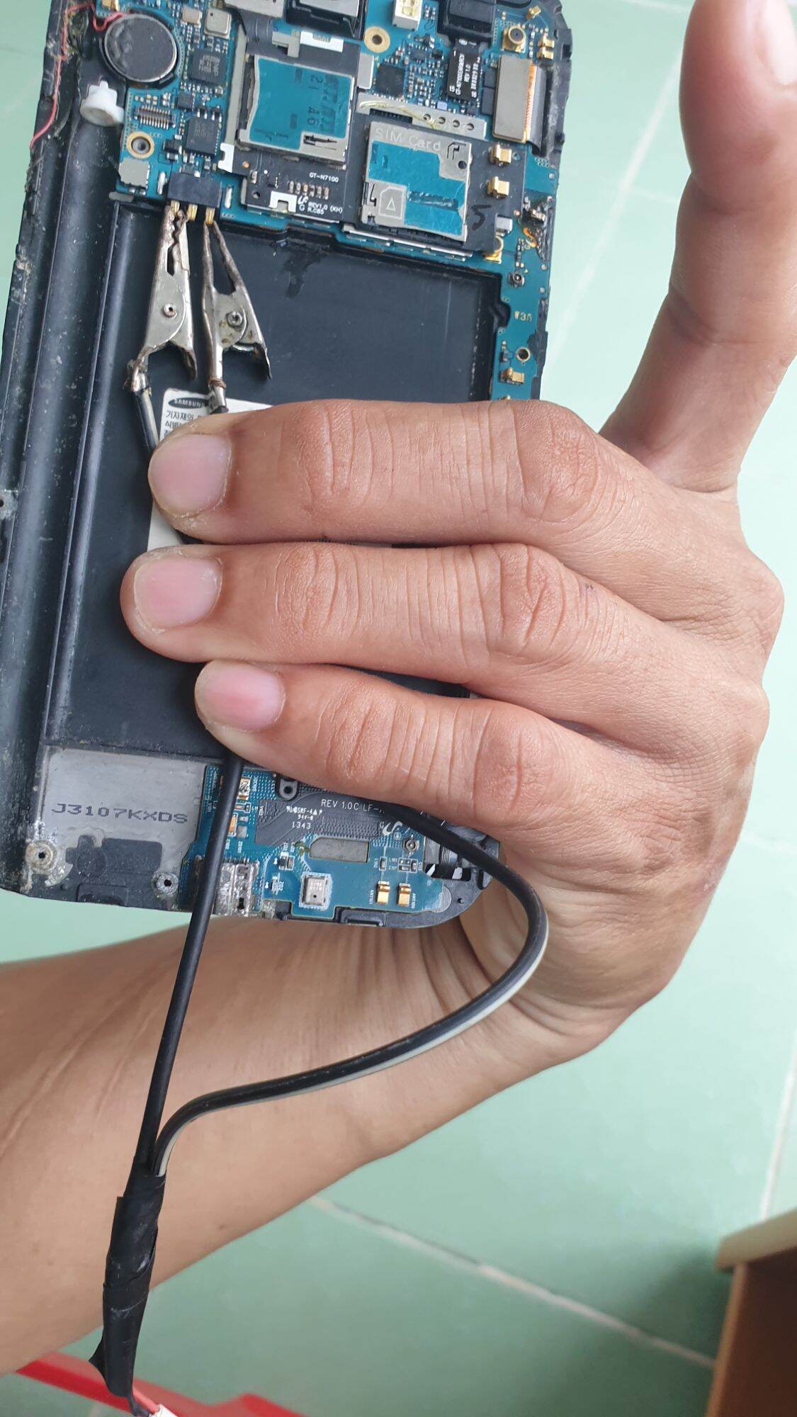 linh kiện và hình điện thoại Samsung note 2