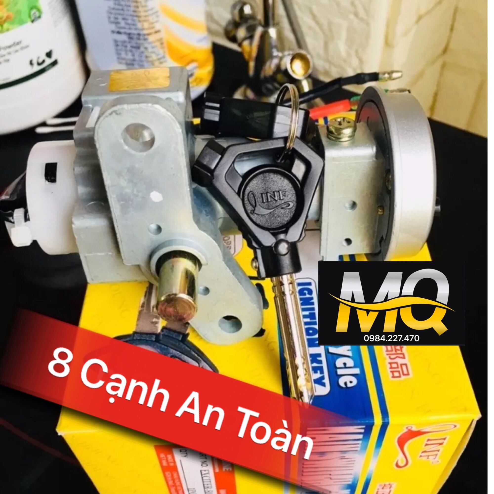 BỘ Ổ KHOÁ XE EXCITER 150cc 8 CẠNH (XEM ẢNH + VIDEO )