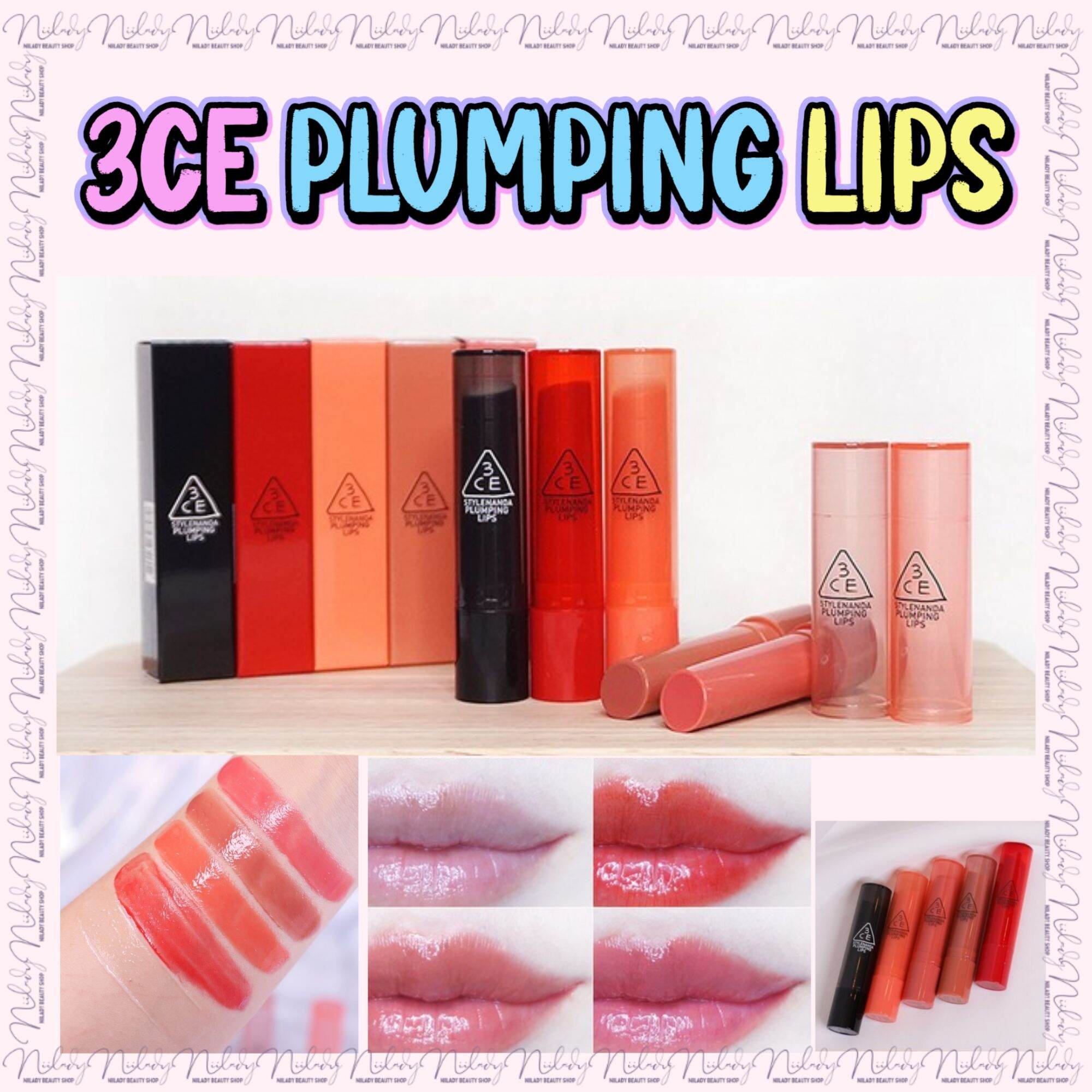 Son dưỡng có màu, đầy đặn môi 3CE Plumping Lips