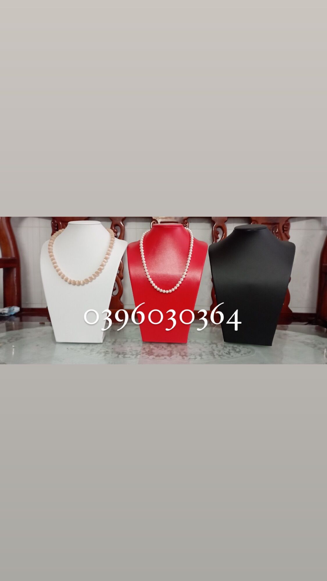 Tượng manocanh DA cao 28cm trưng bày trang sức vòng cổ, dây chuyền,..