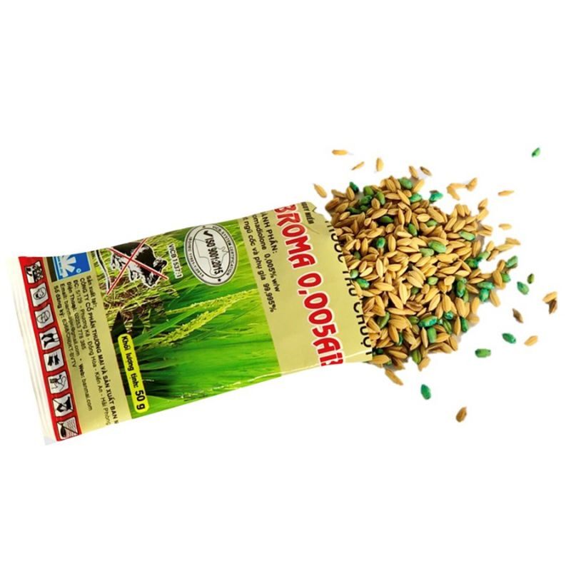 Bả chuột sinh học trộn thóc sẵn Broma gói 50g