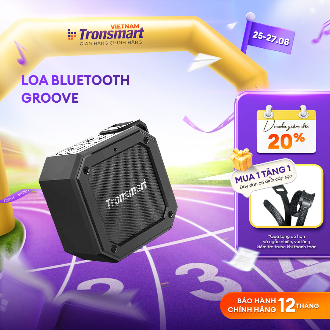 Loa Bluetooth Tronsmart Groove Speaker | Bluetooth 5.0 | Chống nước IPX7 | Dung lượng pin lên đến 2500mAh | Bảo hành 12 tháng.