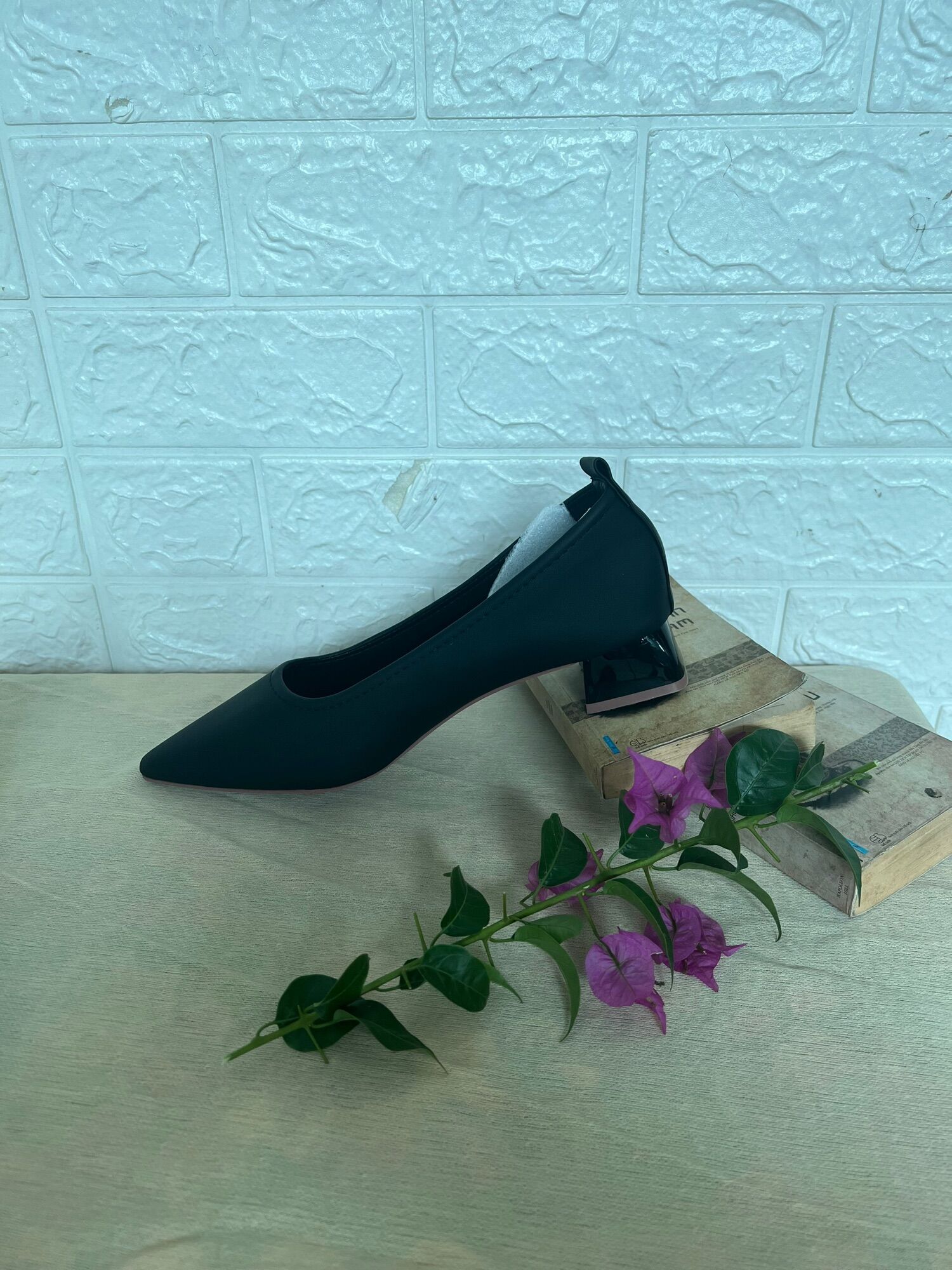 Giày công sở mũi nhọn đế 3cm,Giày cao gót nữ,giày nữ
