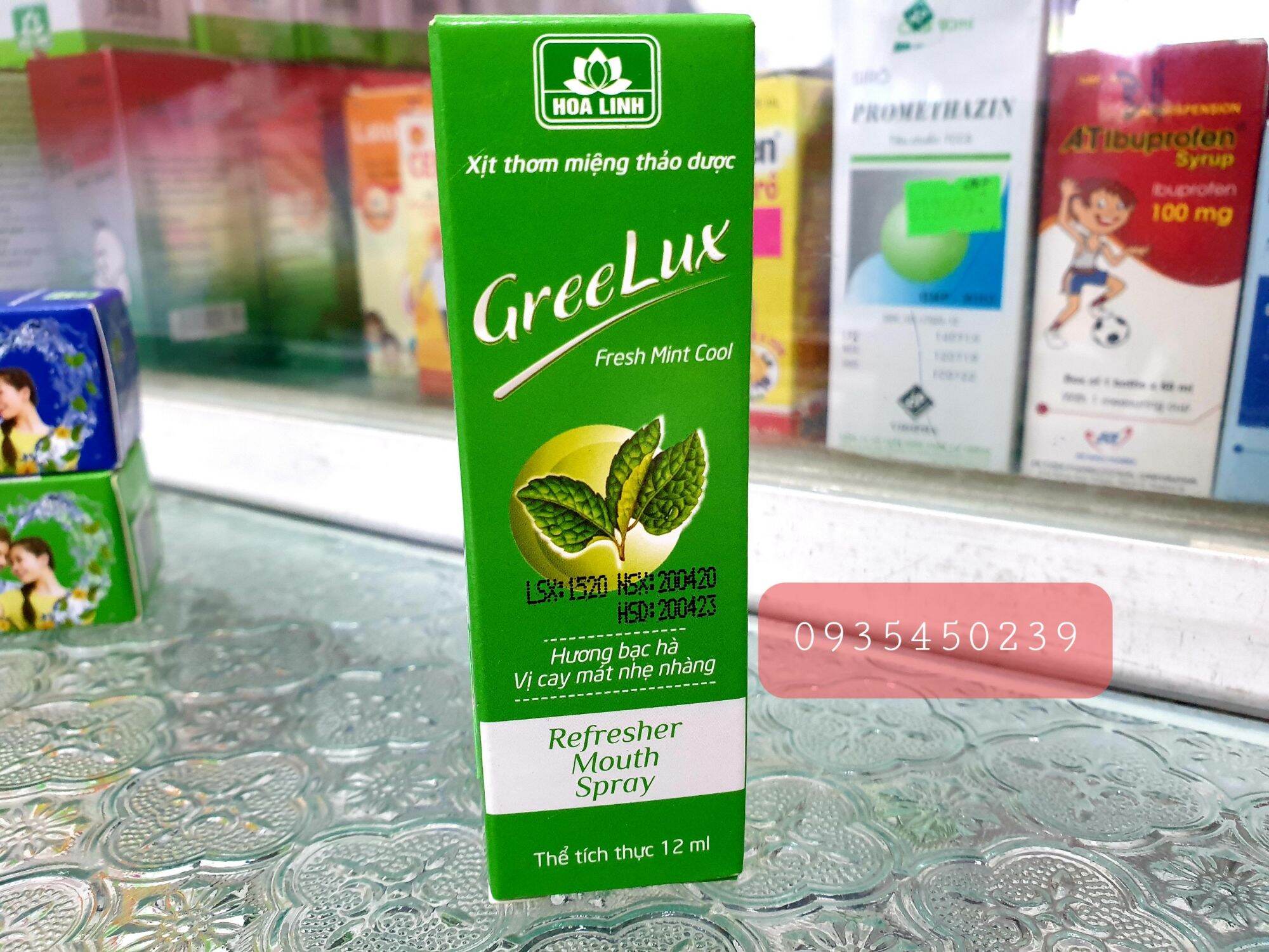 combe 2 chai xịt thảo dược thơm miệng GREE LUX