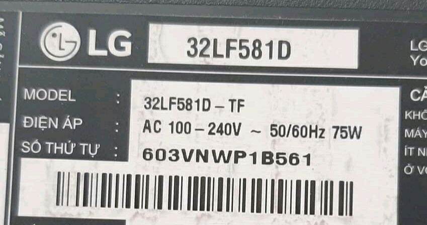 Bo mạch: 32LF581, 32LB582