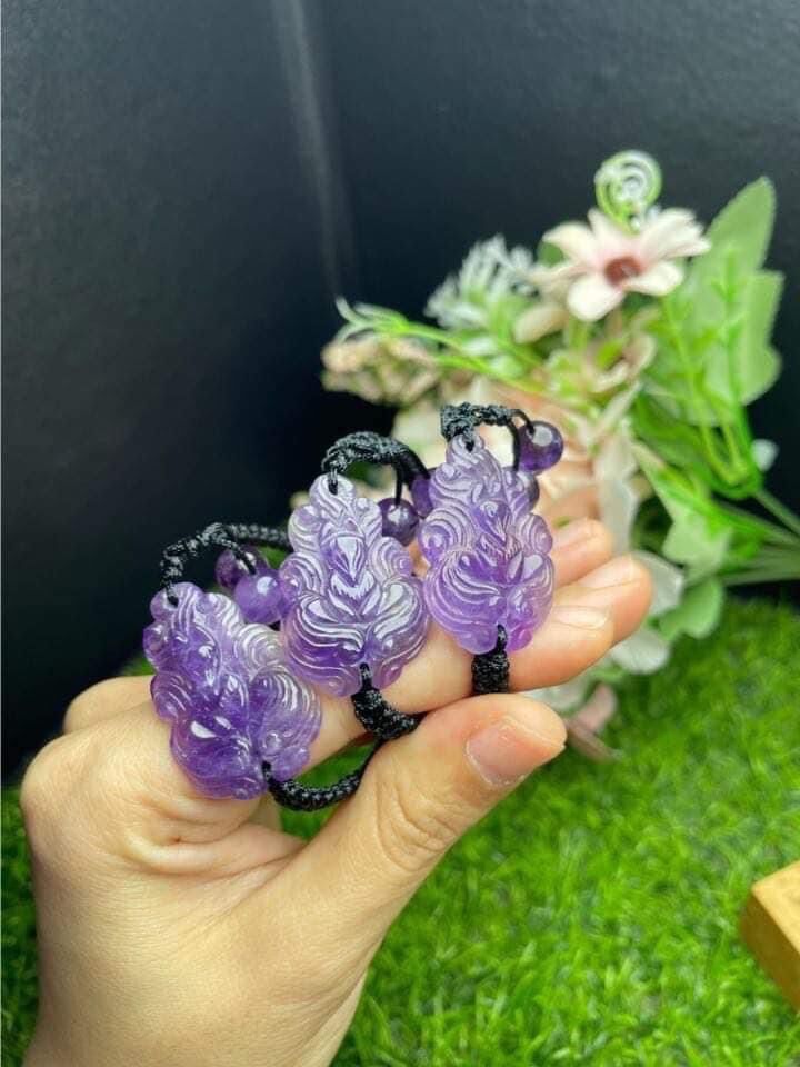 Vòng tay hồ ly thạch anh tím
