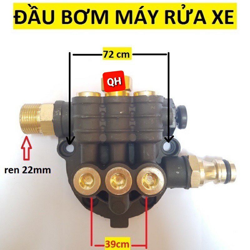 Bộ Đầu Bơm Máy Rửa xe mini(có kèm rơ le điện)