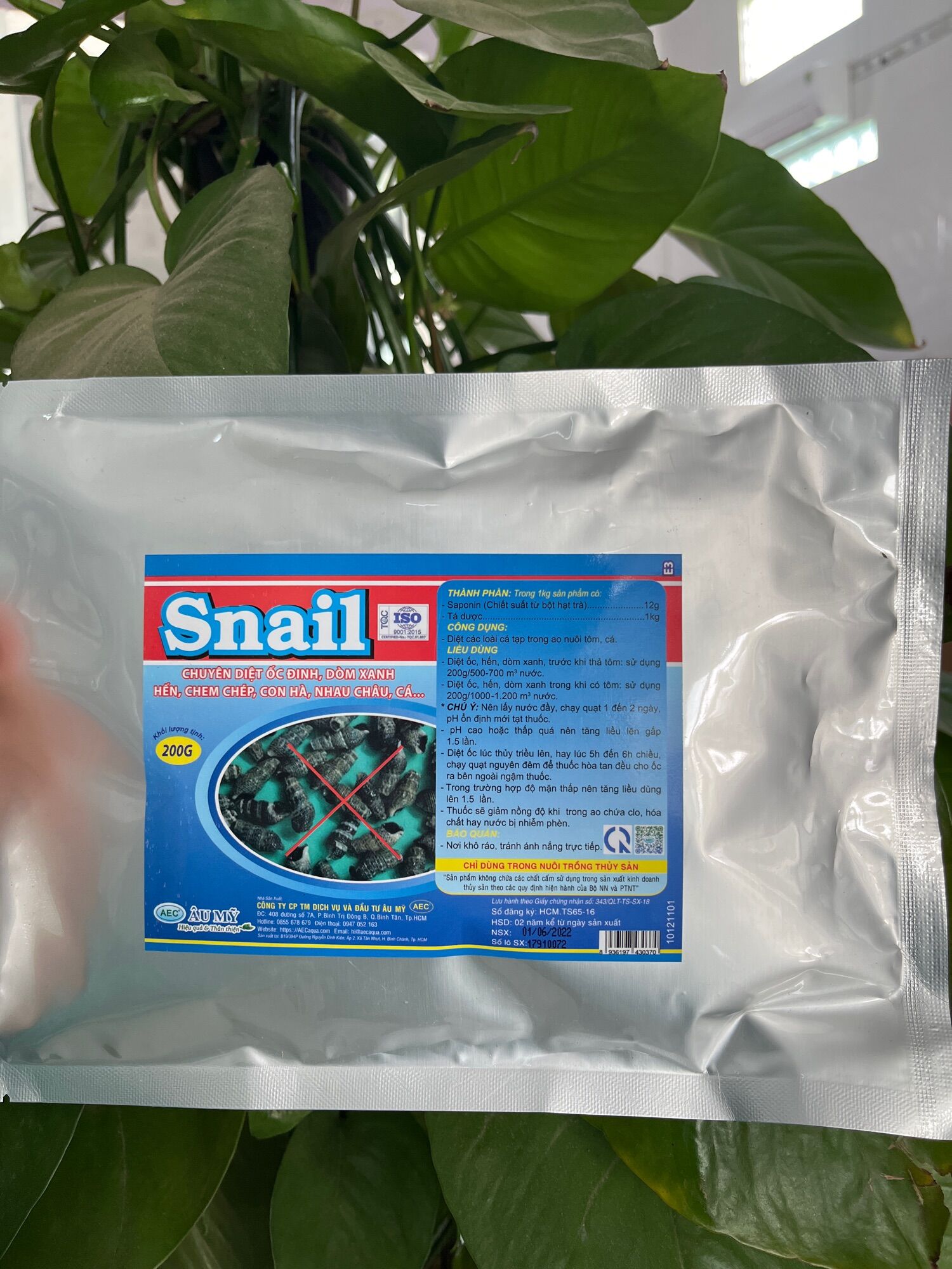 Snail, chuyên diệt ốc hến trong ao có tôm, hàng AEC