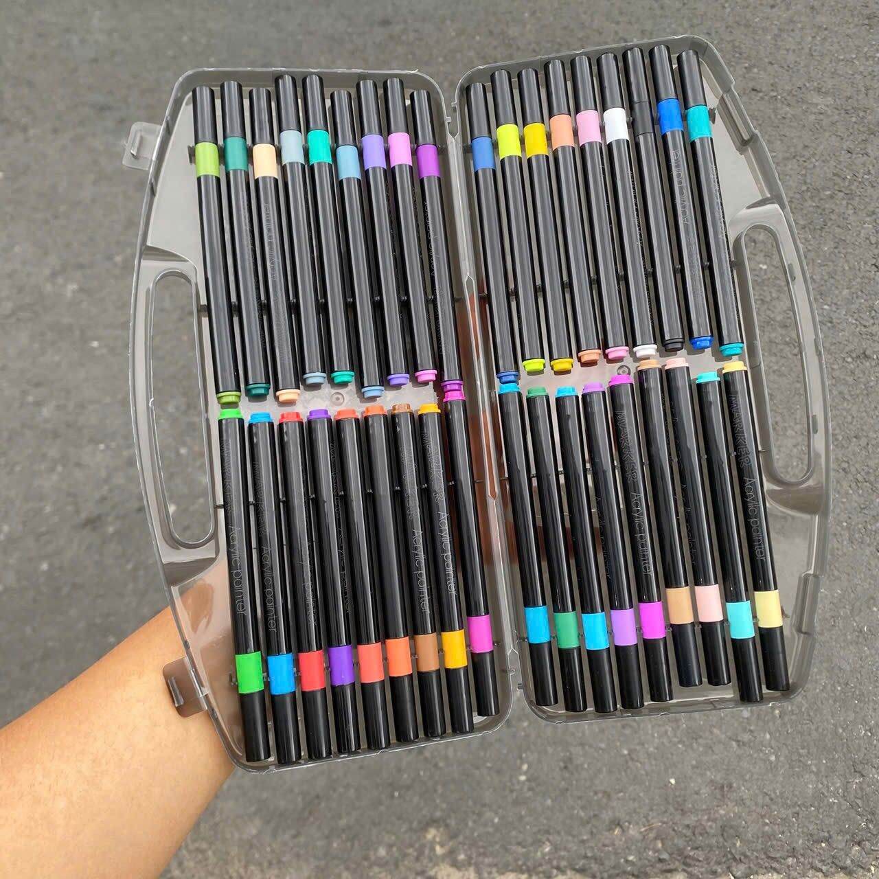 Bút Màu Acrylic Marker 60 Cao Cấp Màu Sắc Tươi Sảng - Bút Lông Màu