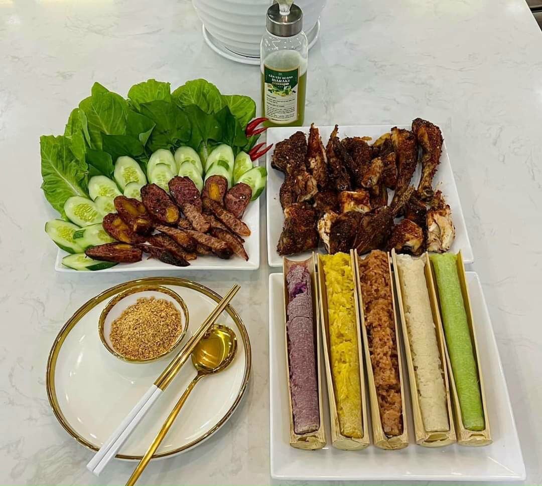 Set 5 ông cơm Lam ngũ sắc tây bắc 1kg (giao tphcm)
