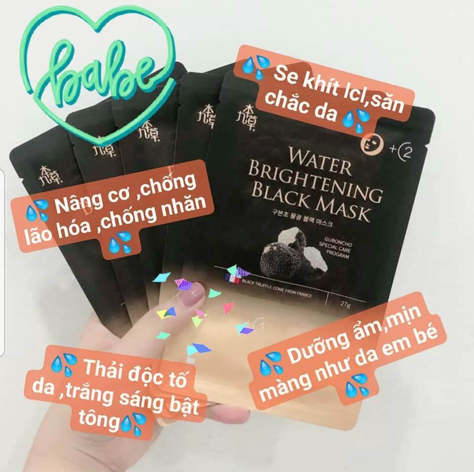 ?? Mặt Nạ Thải Độc Dưỡng Trắng Da Ugb Water Brightening Black Mask - Dòng Mỹ Phẩm Cao Cấp Nội Địa Hàn ??