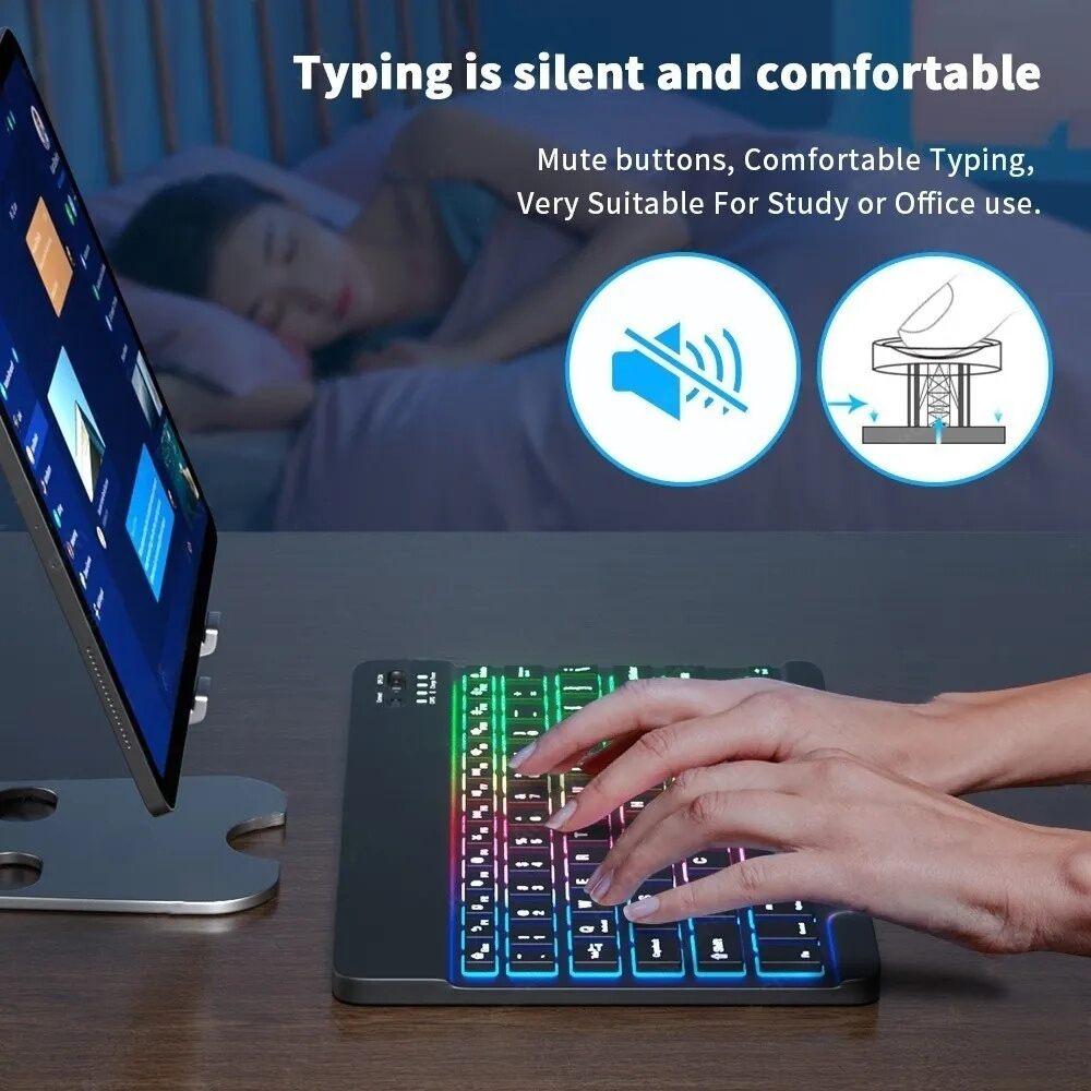 Universal Bluetooth wireless keyboard-Keyboard for Windows/Mac/Android/iOS/phone/iPad/tablet Bluetooth mouse low mute Bluetooth keyboard iPad color no noise small keyboard, bluetooth wireless keyboard, Bluetooth keyboard and mouse