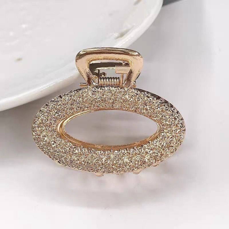 Set 2 kẹp tóc Hàn Quốc màu vàng sang trọng