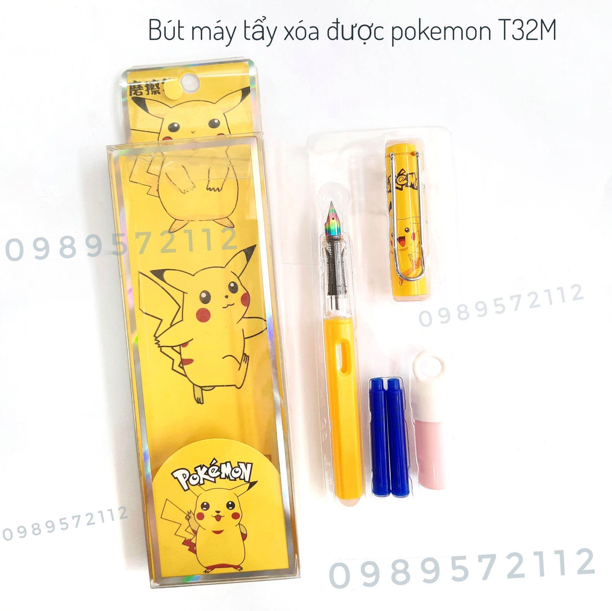 Bút máy tẩy xóa được T32M hình doremon.