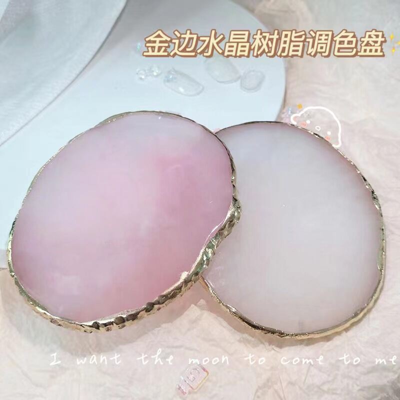 Bảng màu bảng màu làm móng bảng màu miếng vỏ sò sơn màu pha lê viền vàng phong cách nhật bản móng cao su đồ trang trí móng tay khay trưng bày