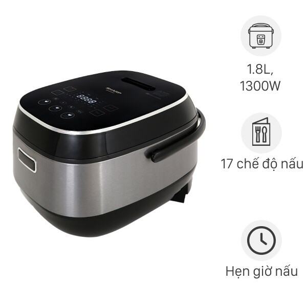 Nồi cơm cao tần sharp 1.8 lít ks-ih191v _ hàng trưng bày chính hãng đẹp keng 99%