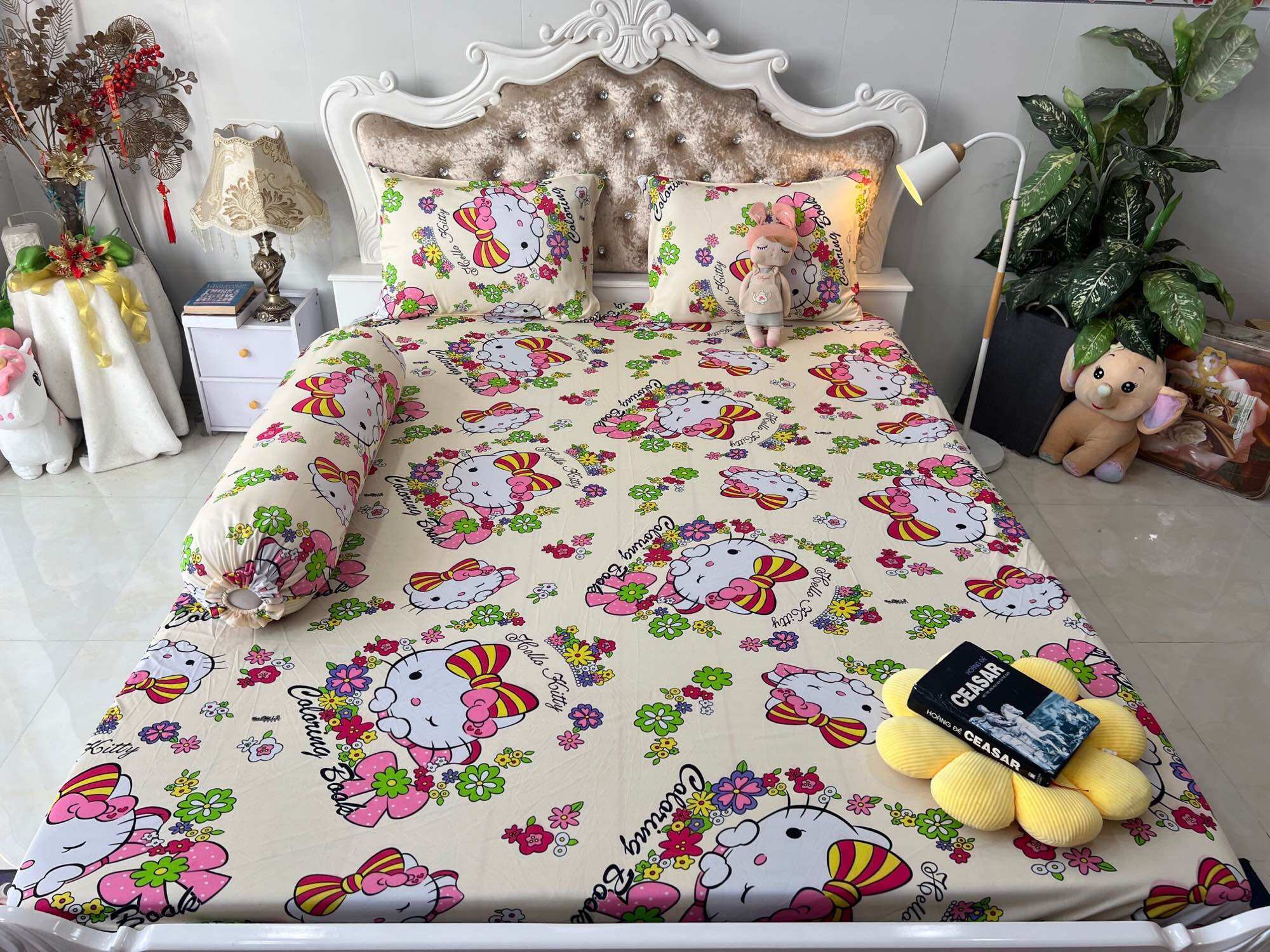 Set 4 món drap áo gối thun lạnh hàn quốc