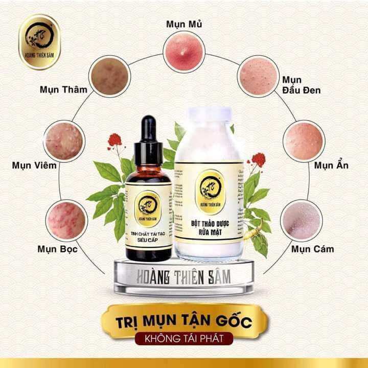 Combo Bột + Tái Tạo Da Hoàng Thiên Sâm 100gr + 30ml
