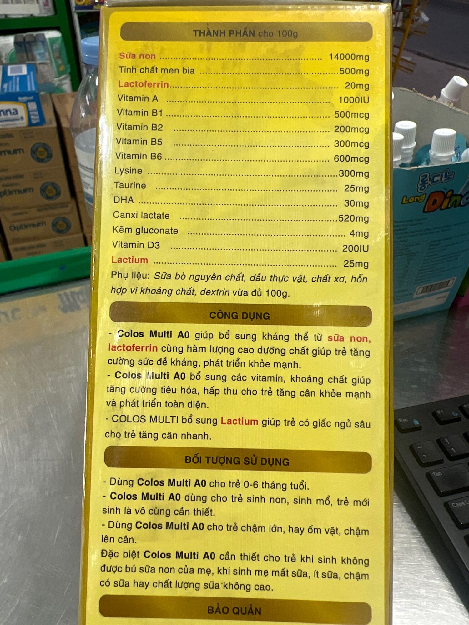 Mama Sữa non CoLos Multi A0 (0-6 tháng )