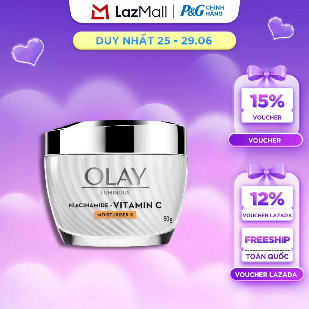 Kem Dưỡng Ban Ngày OLAY Luminous Niacinamide VITAMIN C Giúp Mờ Vết Thâm, Đốm Nâu, Dưỡng Sáng Da Hũ 50G