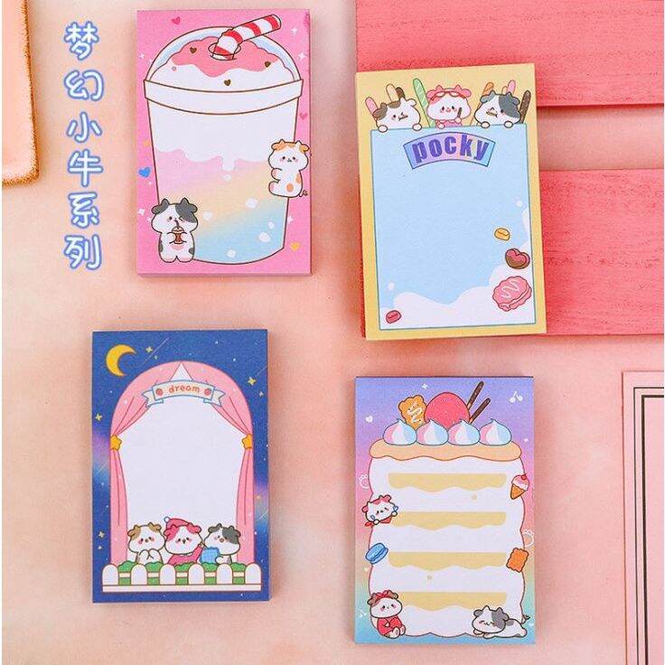 Giấy note ghi chú hình bé bò sữa đáng yêu