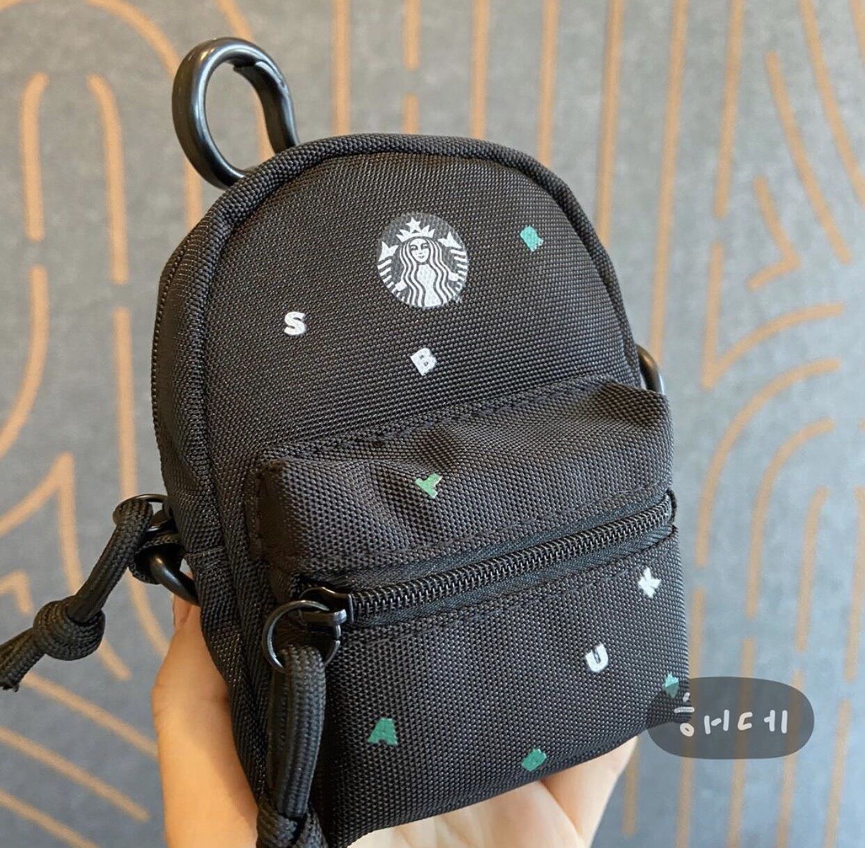 Móc Khoá Balo Mini StarbuckS kèm dây đeo chéo