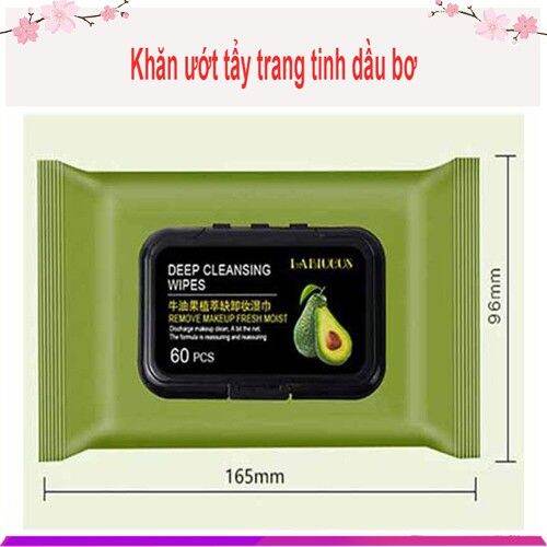 Khăn ướt tẩy trang tinh dầu bơ sạch sâu an toàn cho làn da