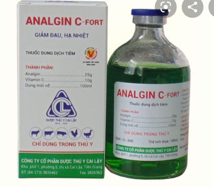 Analgin C fort combo 2 chai* 20ml hạ nhiệt, giảm đau, hạ sốt