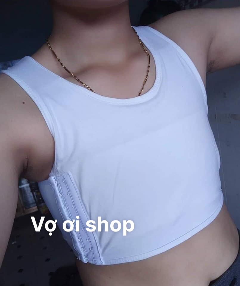 [ Hỏa Tốc ]Áo nịt tomboy - Balỗ Ngắn Có Viền [ Bản Nịt Bó Trước Ngực ]