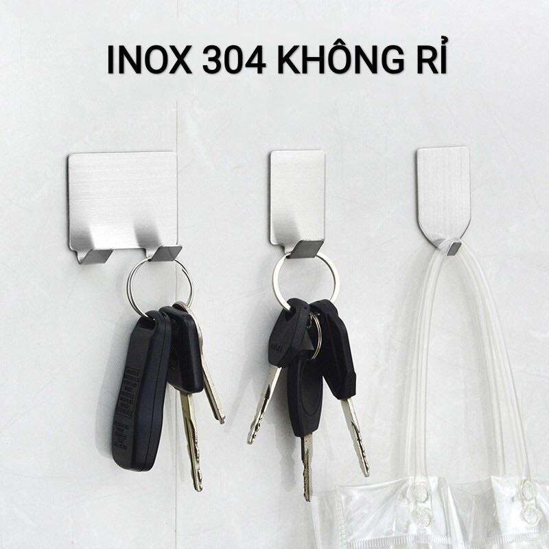 Móc dán tường inox 304, keo 3M siêu chịu lực
