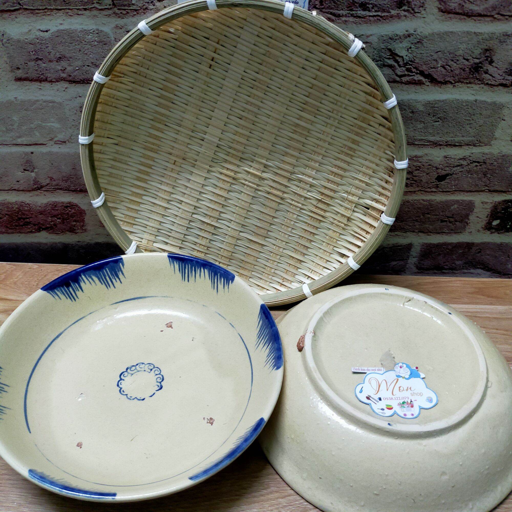 [GỐM THÔ]COMBO 2-3C DĨA MỘC (LÒNG SÂU)