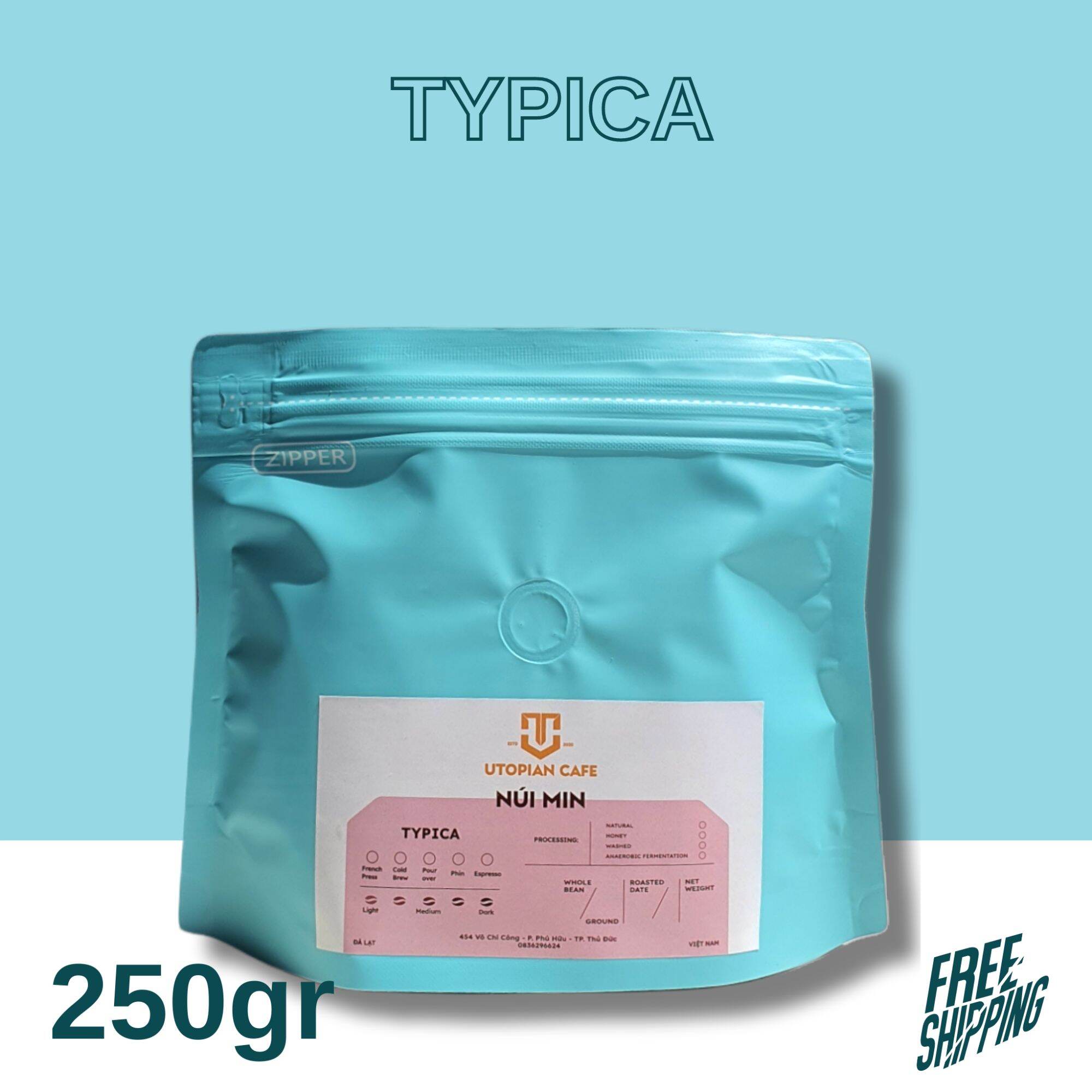250gr- Cà Phê Arabica Typica Cầu Đất- Dòng cà phê đặc biệt dành cho Pour Over Cold Brew