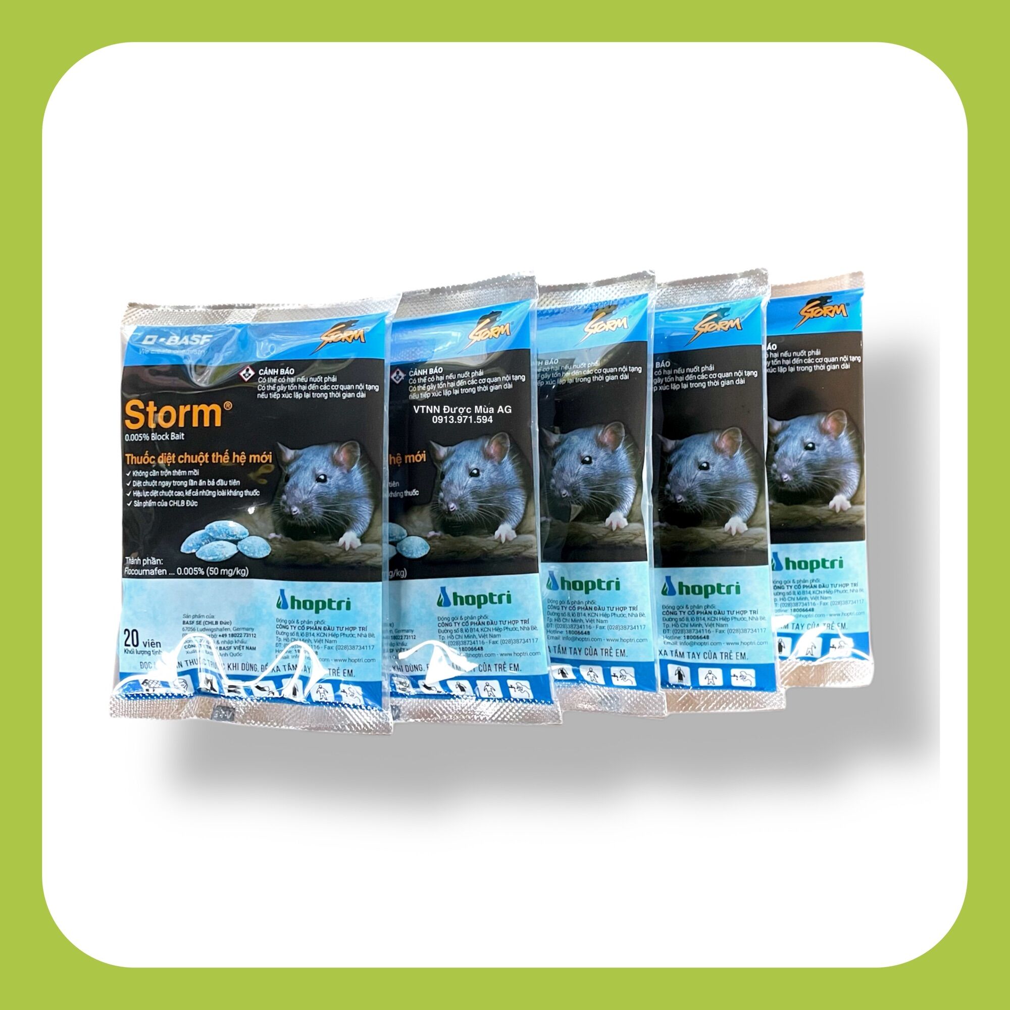 Combo 5 gói storm 0.005% - black bait mồi sẵn - thuốc diệt chuột thế hệ mới