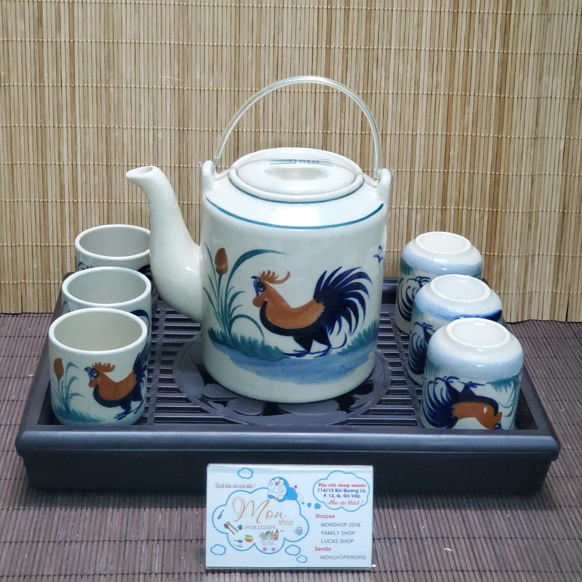 Bộ uống trà 🍵 con gà cao cấp 8 món