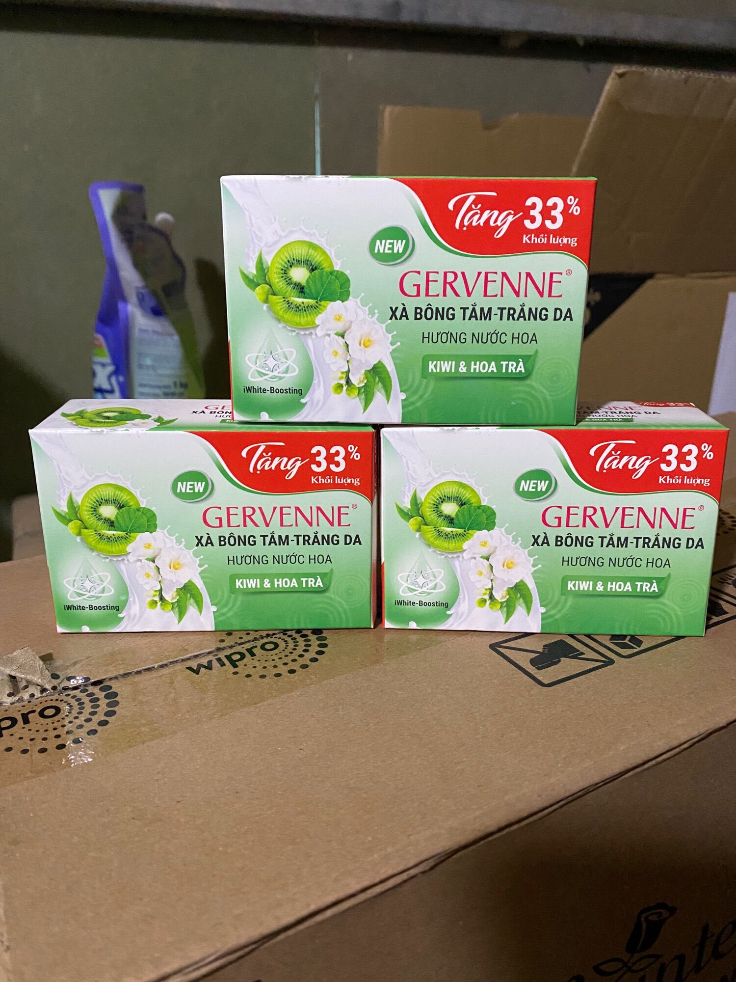 Gervenne - Xà bông tắm trắng da gervenne 90g tặng dung tích 33% lên 120g