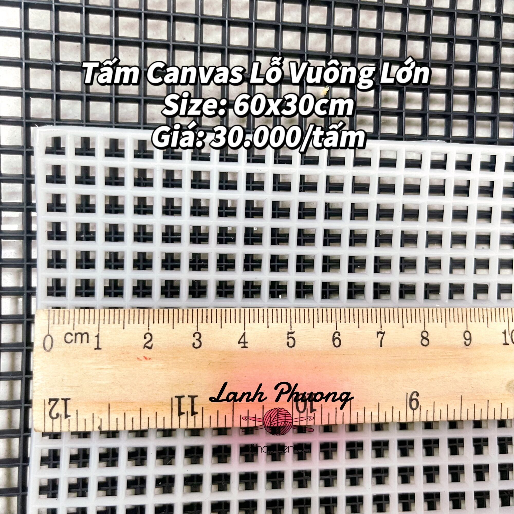 Tấm Canvas Lỗ Vuông Lớn Size Lớn 30x60cm