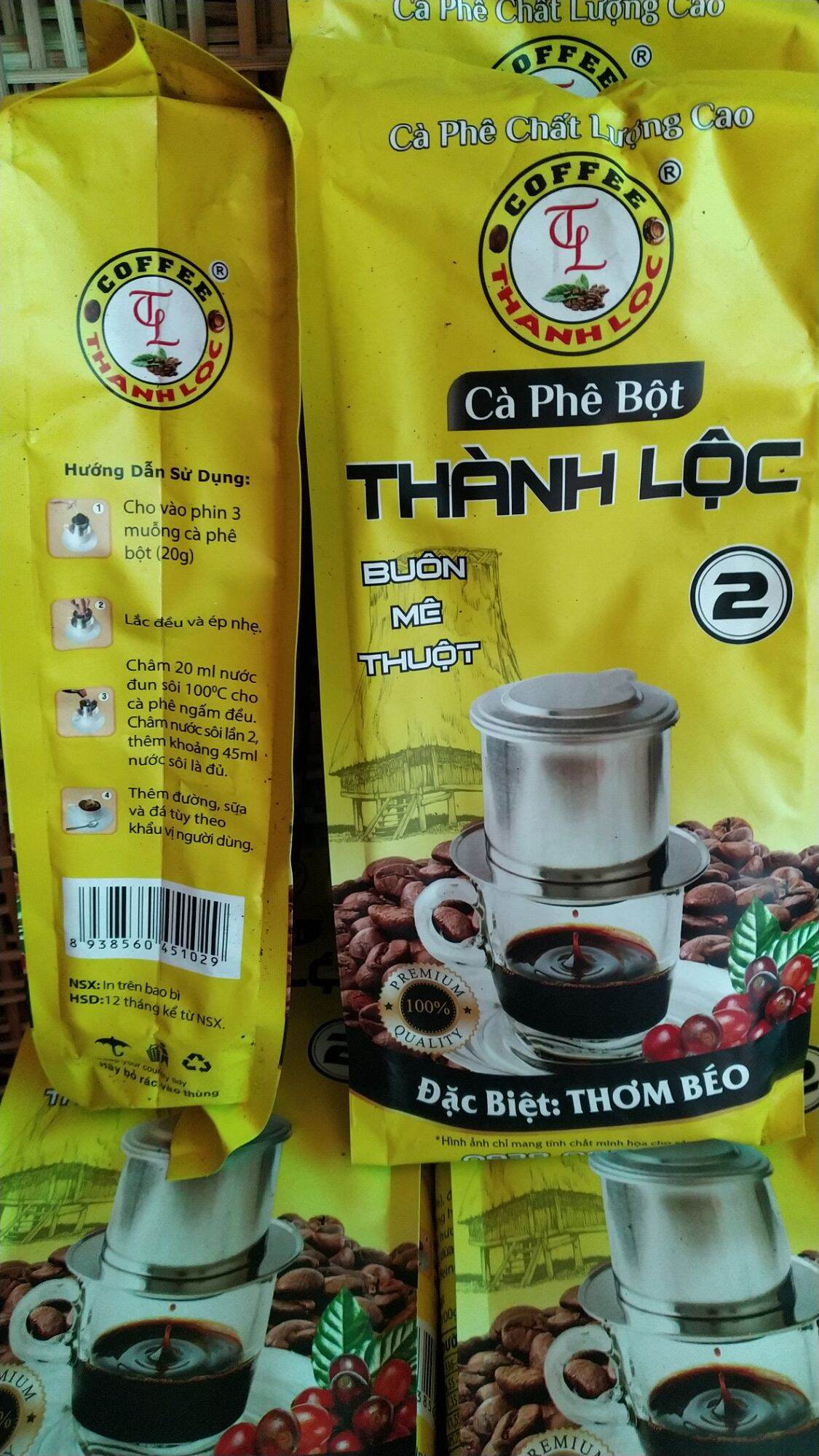 CÀ PHÊ THÀNH LỘC (Robusta, Culi, Arabica) 500G