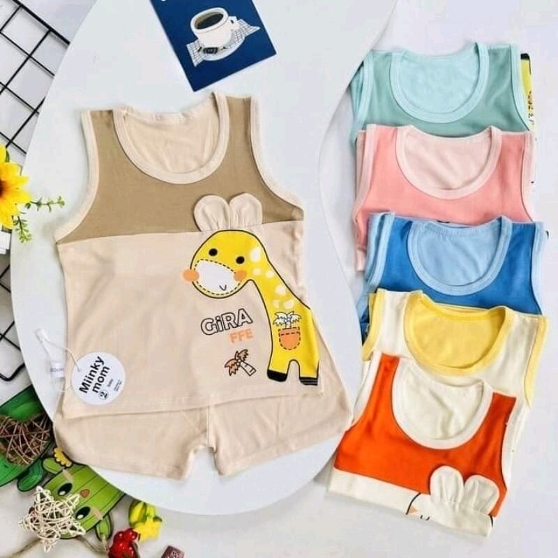 Bộ ba lỗ thun lạnh Minky cho bé (HK002)