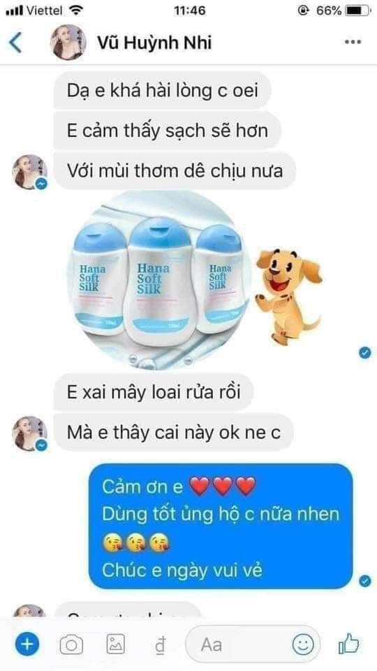 [CHÍNH HÃNG] Dung Dịch Vệ Sinh Hana Soft Silk Chính Hãng Mẫu Mới