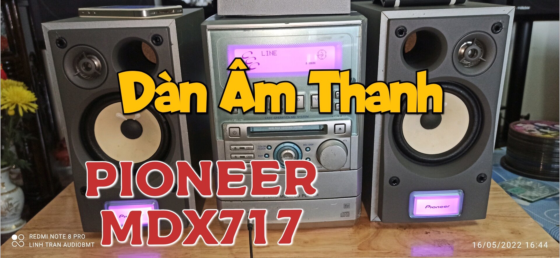 Dàn Âm Thanh PIONEER MDX-717-Kèm Remote học.