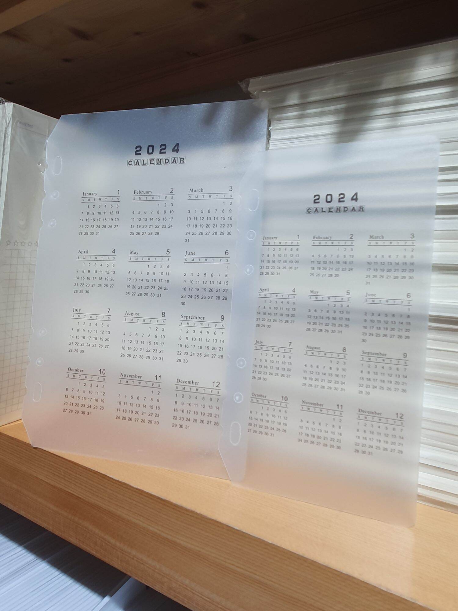 LỊCH CHO PLANNER A5/A6 2024